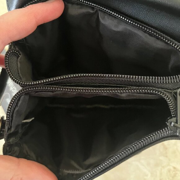 NWT Michael Michelle Black Leather Mini Crossbody Purse Made in USA - Picture 8 of 8